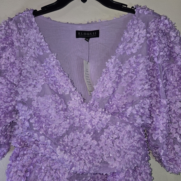 Eloquii Lilac Lace Mini Dress - Picture 4 of 11